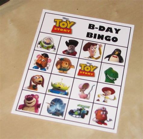 Homemade Toy Story Bingo Game