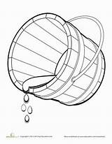 Pail With Water Coloring Page sketch template