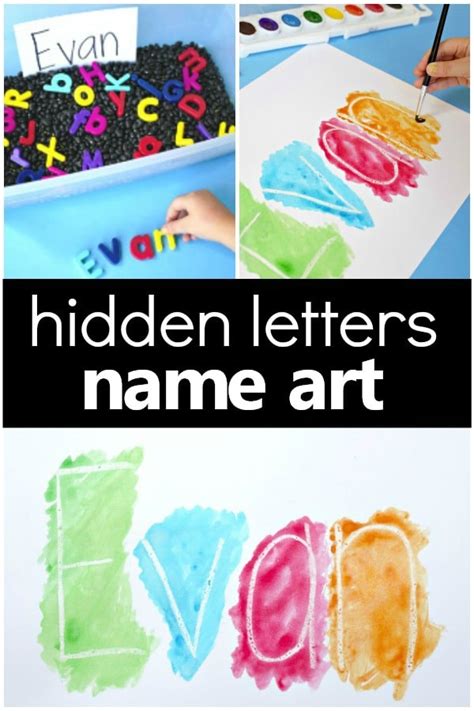 Hidden Name Art Preschool Name Activity - Fantastic Fun & Learning