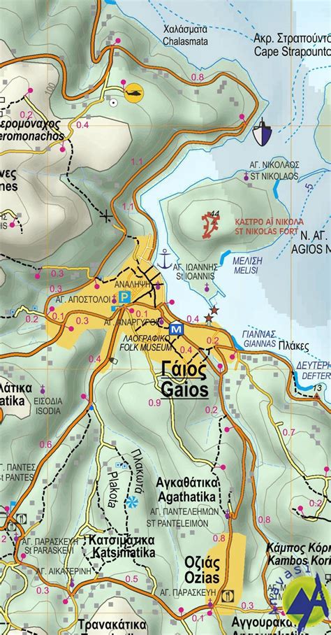 Hiking map # 9.2 - Paxos Islands & Antipaxos | Anavasi – La Compagnie des Cartes - Le voyage et ...