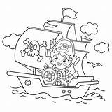 Cute Pirate Coloring Page sketch template