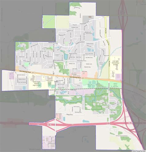 Map of Tiffin city, Iowa