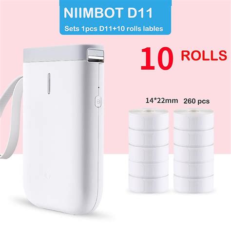 Jinzhaolai Jc Niimbot D11 Label Printer Wireless Label Printer Tape Included Multiple Templates ...