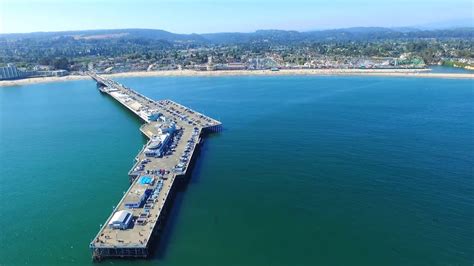 Santa Cruz Wharf (Pier) - Drone Scenic Aerial View - DJI Phantom 3 ...