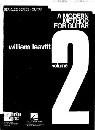 A modern method for guitar(berklee william leavitt) 2 | PDF