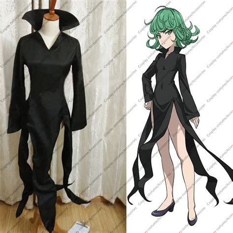 Anime One Punch Man tatsumaki Dress Cosplay Costumes Custom Made on ...