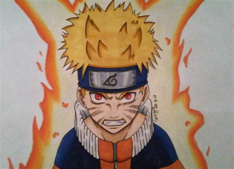 Naruto Uzumaki Jinchuuriki mode (1tail) by SergiSenpai7 on DeviantArt