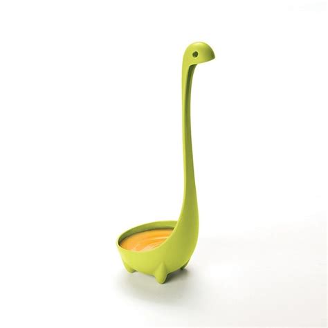 Nessie- Ladle Green Loch Ness Monster, Body Form, Turquoise And Purple ...