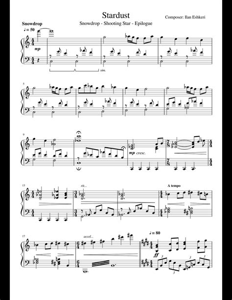 Stardust sheet music for Piano download free in PDF or MIDI