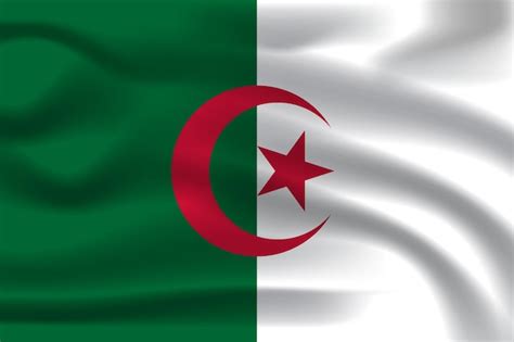 Premium Vector | The Realistic National Flag of Algeria