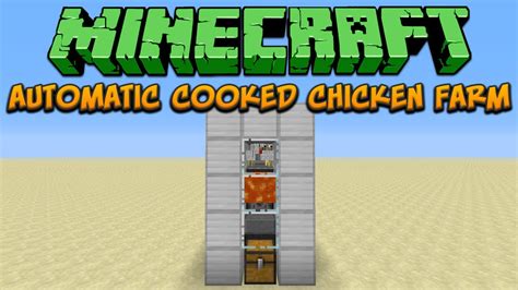 Minecraft: Automatic Cooked Chicken Farm Tutorial - YouTube