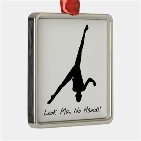 Aerial Cartwheel Gymnastics Metal Ornament | Zazzle