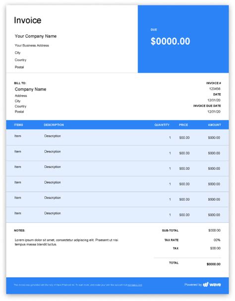 View Free Invoice Template Downloads Pdf PNG * Invoice Template Ideas