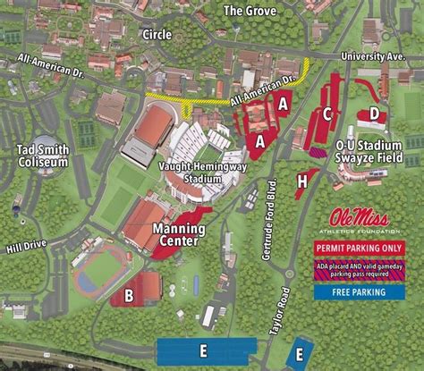 Baseball Parking Information | Ole Miss Athletics Foundation