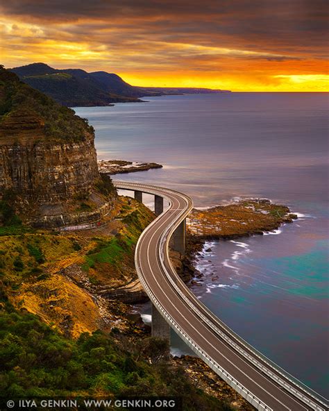 Sea Cliff Bridge at Sunrise Print, Photos | Fine Art Landscape Photography | Ilya Genkin