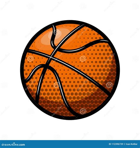 Basketball Ball Illustration Isolated on White Background. Design Element for Logo, Label ...