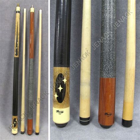 40: LOT (2) VINTAGE VIKING CUSTOM POOL CUES, SIGNED : Lot 40