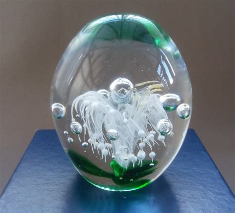 Glass Paperweight, Desk Paper Weight, Desk Ornament, Glass Object, Glass Ornament, Glass ...