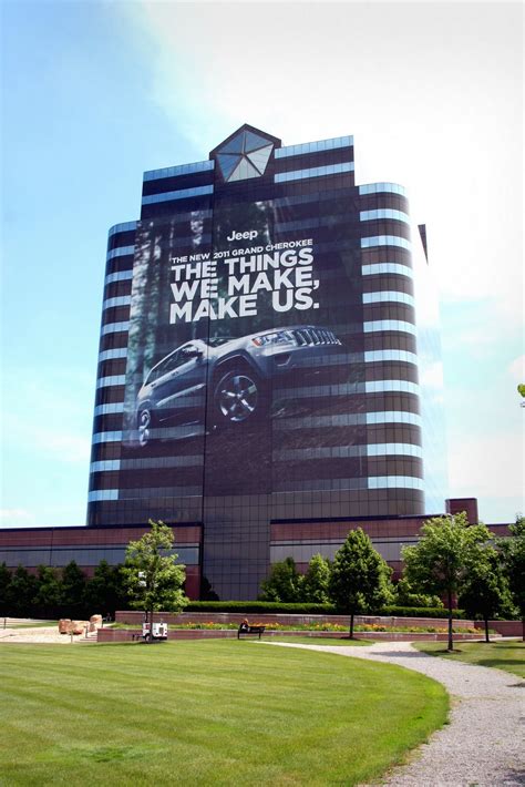 Chrysler Wraps Headquarters in Honor of 2011 Jeep Grand Cherokee