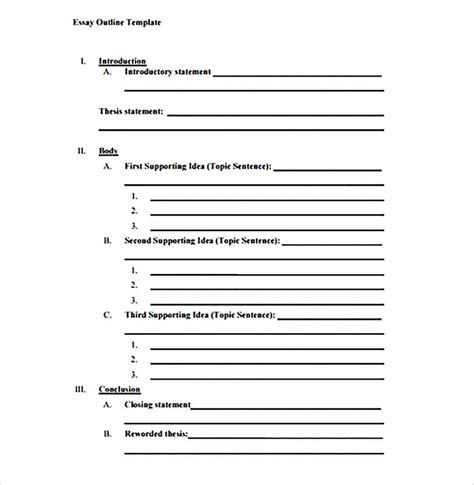 Essay Outline Templates and the Examples | room surf.com