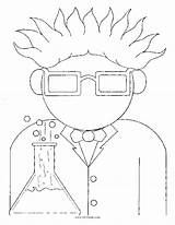 Wild Scientist Colorin Page  ECEkids sketch template