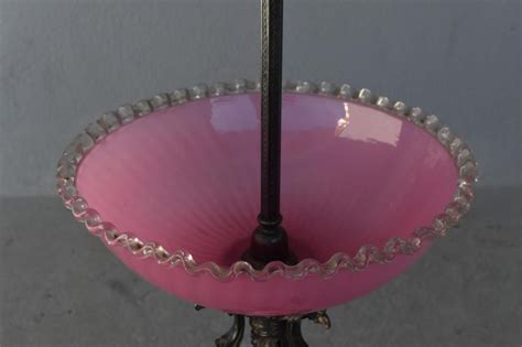 Rare Floor Lamp In Silver Metal And Pink Opaline By Maison Christofle Period 1900 - Floor lamps ...
