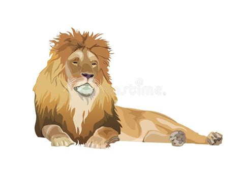 Lion Lying Down Stock Illustrations – 191 Lion Lying Down Stock ...