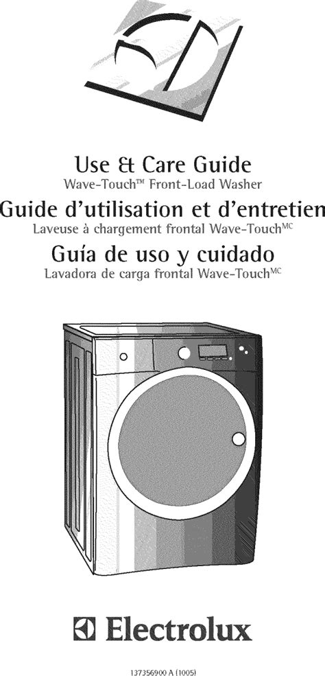 Electrolux EWFLS70JIW1 User Manual WASHER Manuals And Guides 1007297L