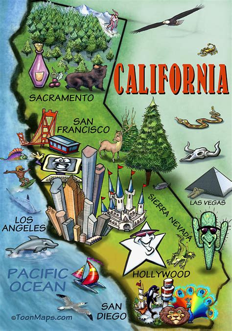 Cartoon Map Of California ~ CRIANDIARTES