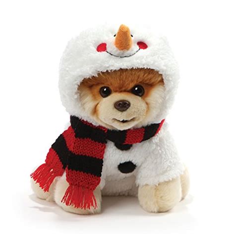 GUND World’s Cutest Dog Boo Holiday Snowman Costume Stuffed Animal ...