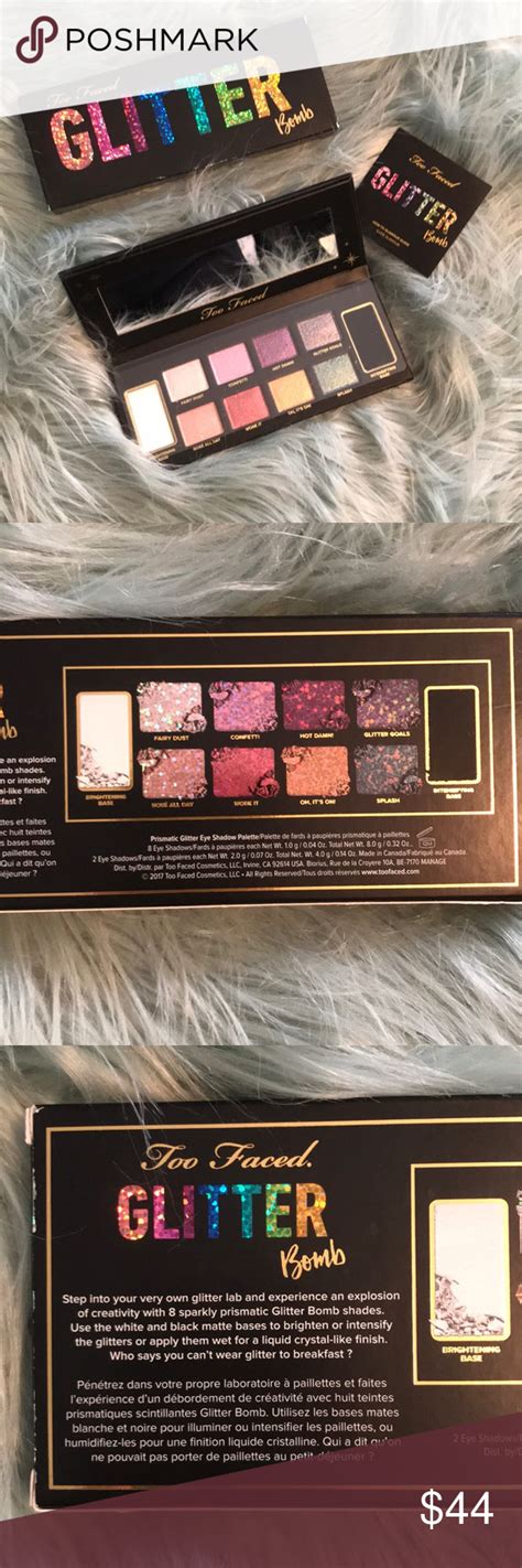 Too Faced Glitter Bomb Prismatic Eyeshadow Palette | Glitter bomb, Eyeshadow, Eyeshadow palette