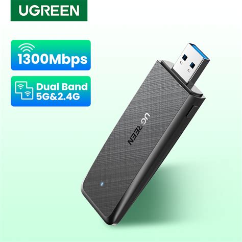 UGREEN Wifi Adapter 1300Mbps 5Ghz & 2.4GHz Dual Band USB Wifi for ...