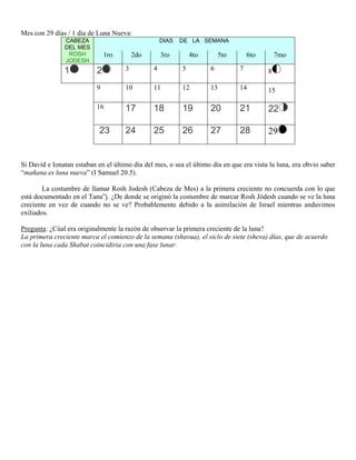 Calendario Hebreo - Lunar | PDF