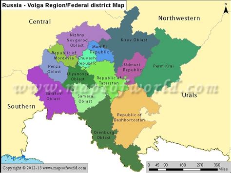 Russia Volga Region Map