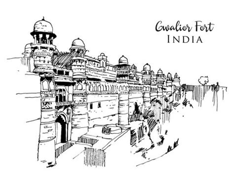 Red Fort Coloring Page Coloring Pages