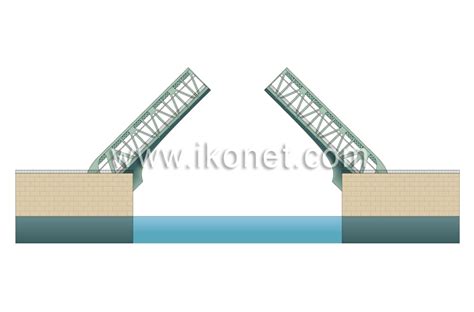 transport and machinery > road transport > movable bridges > double-leaf bascule bridge image ...