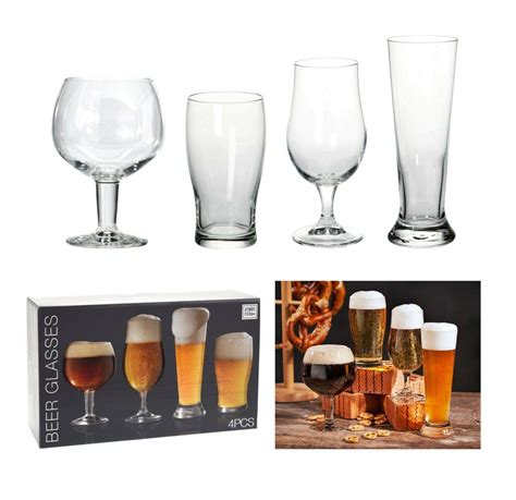 Beer Drinking Glasses Set Of 4 Beer Tasting Set Kit Craft Ale Lager ...