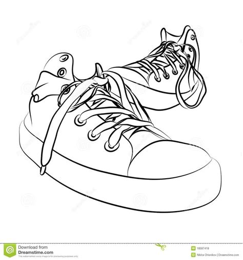 Put On Shoes Clipart Black And White