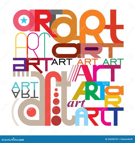 Art - text design stock vector. Image of illustration - 35209278