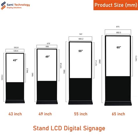 55" Indoor Floor Stand Lcd Digital Kiosk Display Price