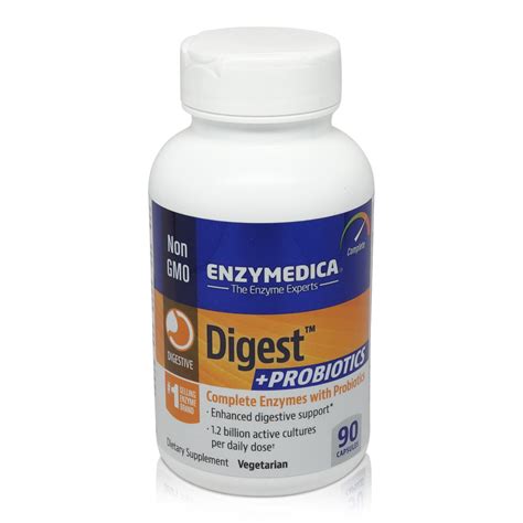 Enzymedica - Digest + Probiotics An Essential Digestive Enzyme Supplement with Probiotics 90 ...