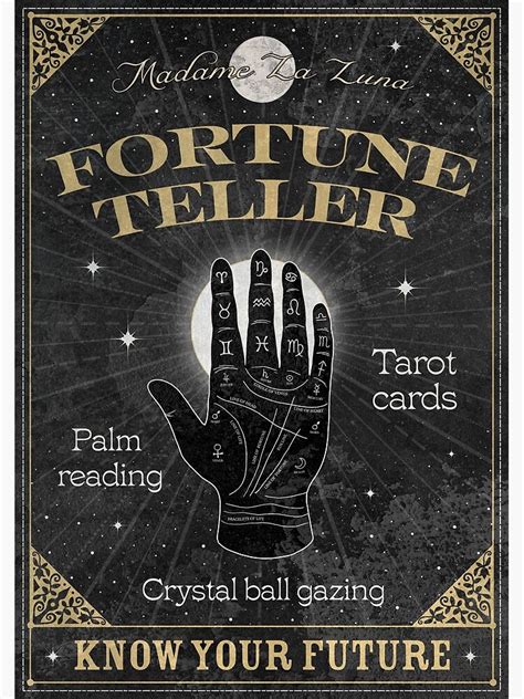 "Fortune Teller vintage style palm reading sign" Poster for Sale by ...