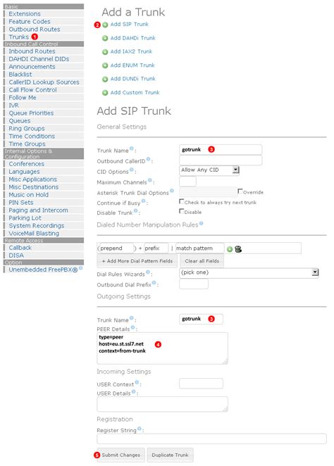 User Manual - IP PBX Configuration - Elastix | GoTrunk