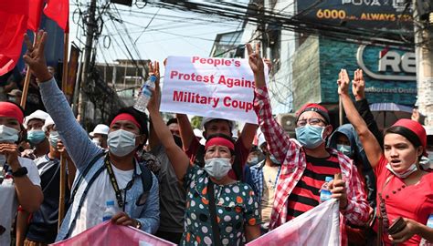 Myanmar police fire rubber bullets into crowd of protesters | Newshub