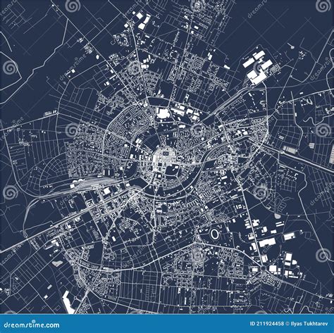 Map of the City of Timisoara, Romania Stock Illustration - Illustration ...