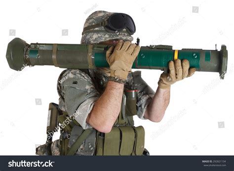 Us Army Soldier Rocket Launcher Isolated Stock Photo 292821134 ...