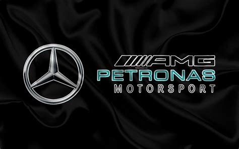 Download wallpapers Mercedes-AMG Petronas Motorsport, 4k, F1, silk flag, racing team, Formula 1 ...