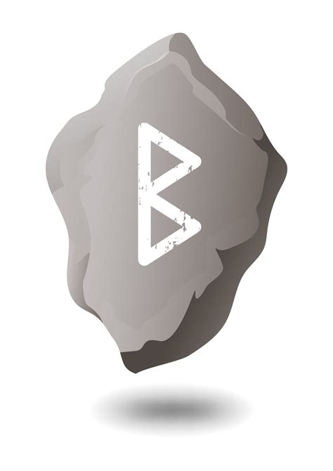 DRAWN RUNE BERKANA ON A GRAY STONE 2197065 Vector Art at Vecteezy