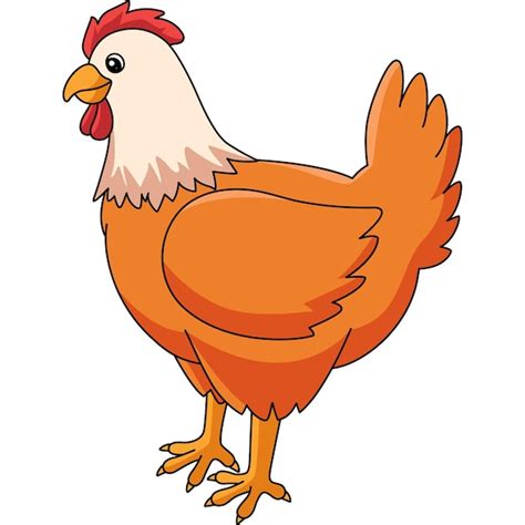 Premium Vector | Chicken Cartoon Colored Clipart Illustration