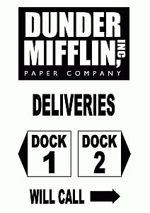 Dunder Mifflin Warehouse Sign - Thomas Tilley